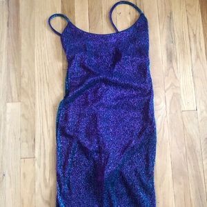 NWT - fashion nova multi color sheer dress